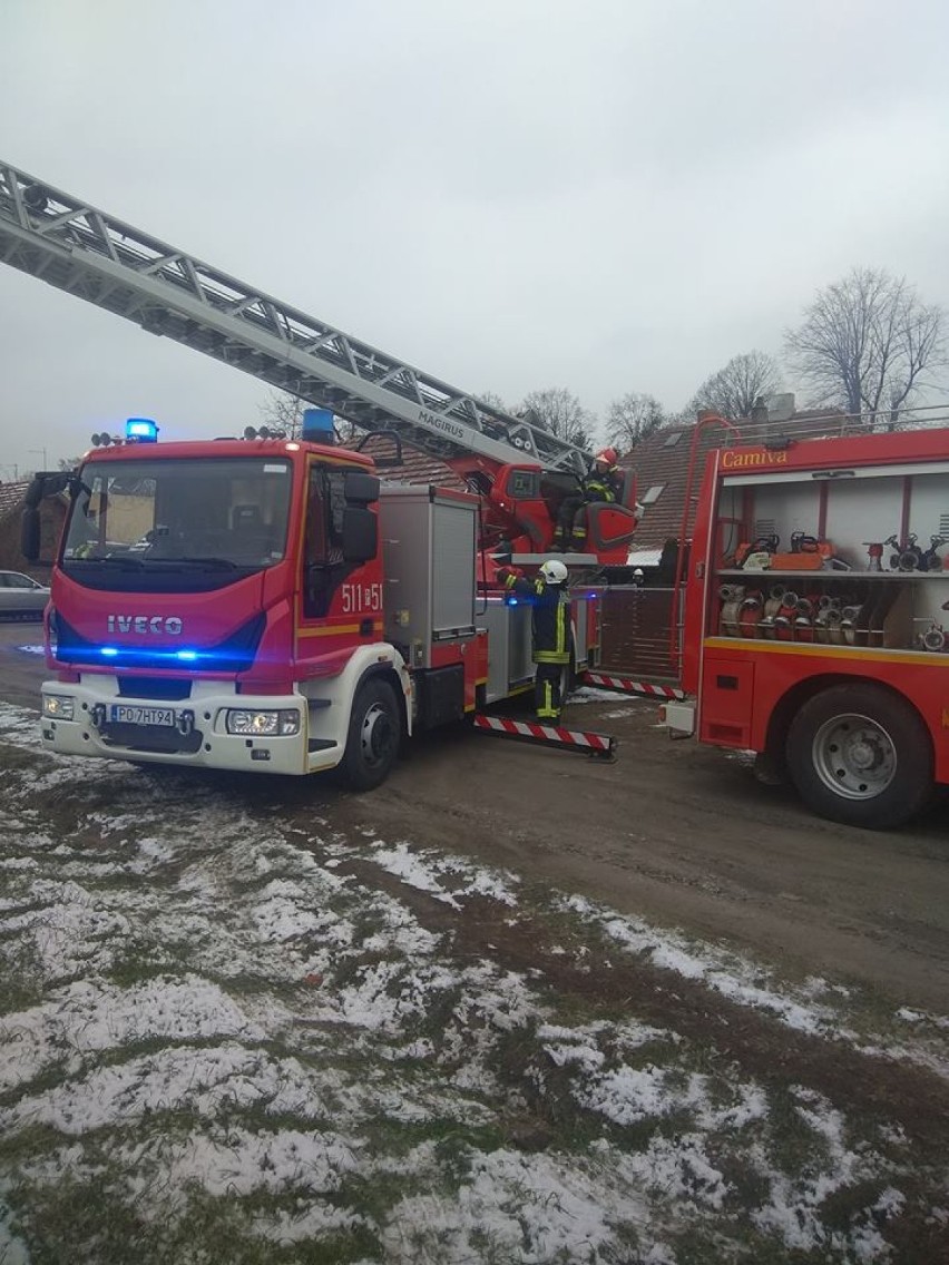 Groźny pożar komina w Wąsowie