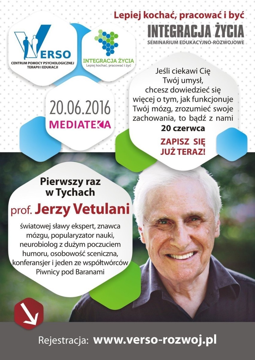 prof. dr hab. Jerzy Vetulani na wykładzie w Tychach