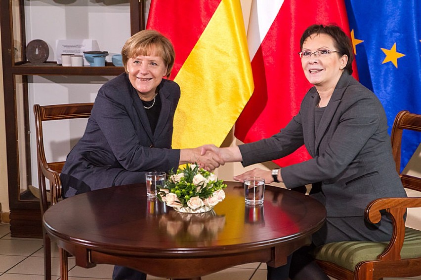 Premier Kopacz i kanclerz Merkel w Krzyżowej