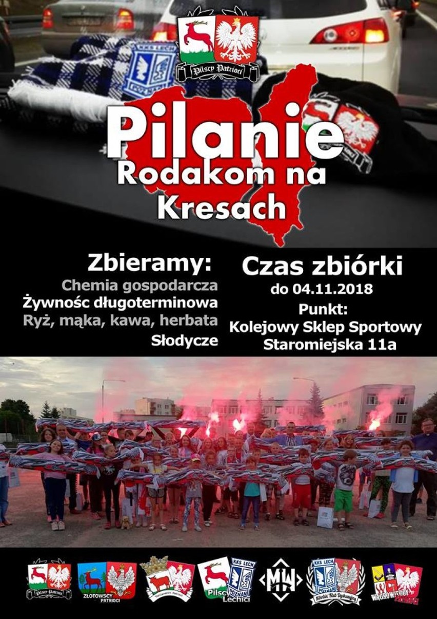 Akcja Pilanie Kresowianom. Wybierasz się na mecz Polonii z Ostrovią? Przyłącz się do zbiórki darów dla Polaków na Kresach! 