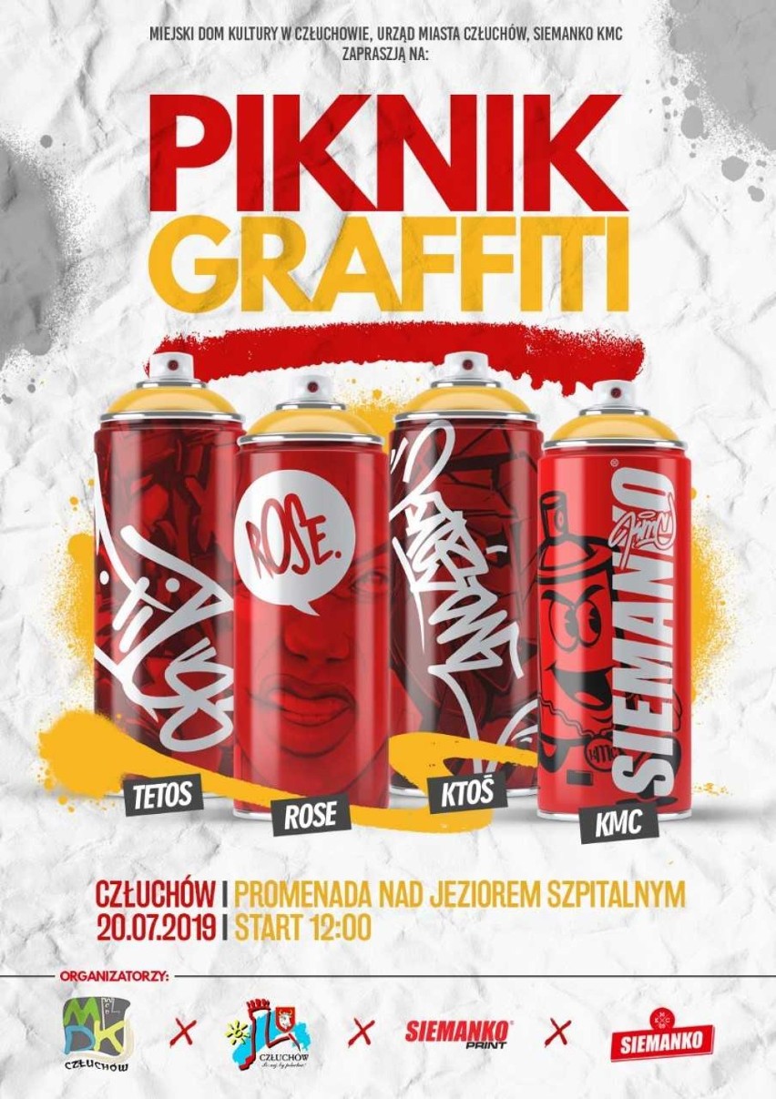 Człuchów. Graffiti o mieście z wieżą zamkową - zobacz jak będą  je tworzyć najlepsi polscy grafficiarze