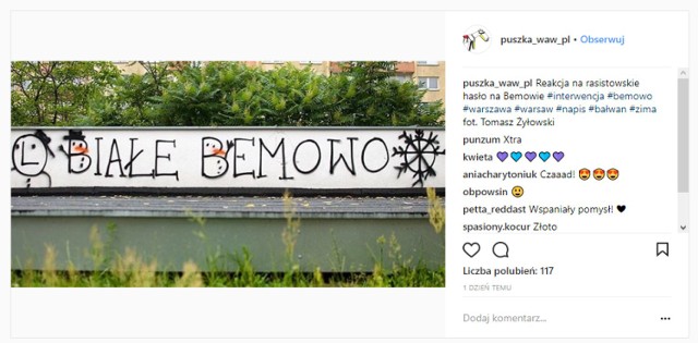 Rasistowskie hasła na bemowskich murach. Genialna reakcja mieszkańców!