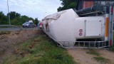 Wypadek w Lucimiu z udziałem ciężarówki [zdjęcia]