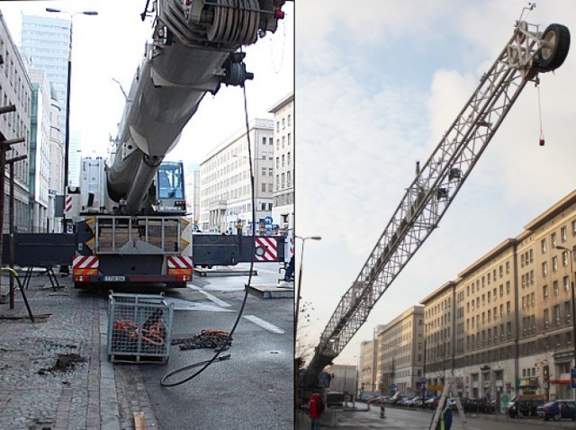 Sześć osi, ramię o długości prawie stu metrów. Takiego ...