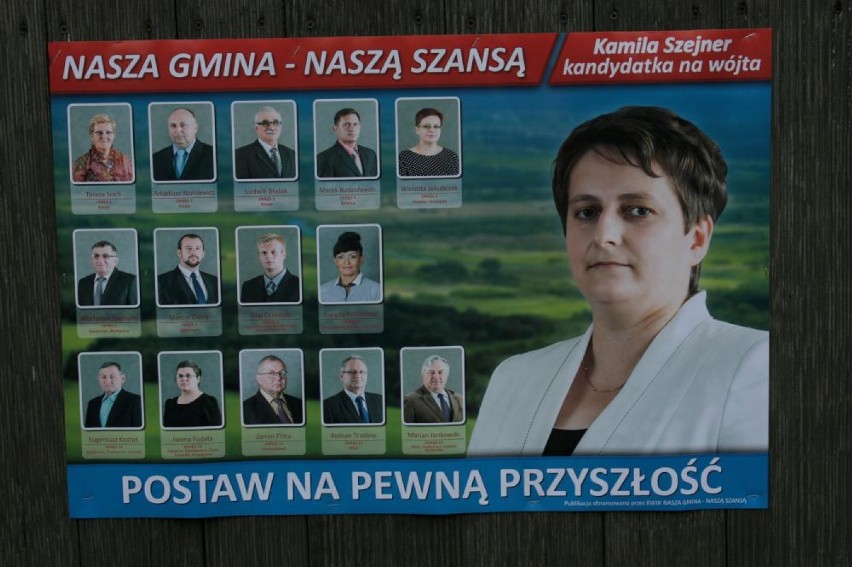 Plakaty wyborcze w naszym powiecie