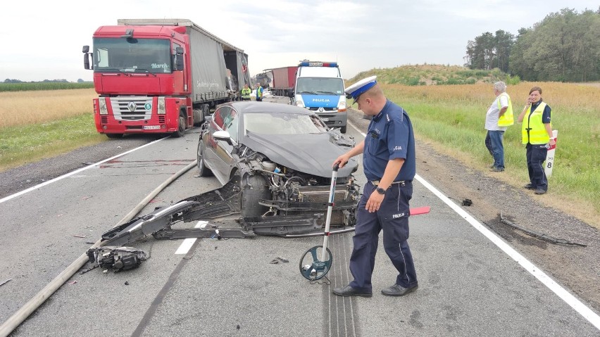 Wypadek w Rękoraju: Na DK12/DK91 zderzyły się trzy tiry i...