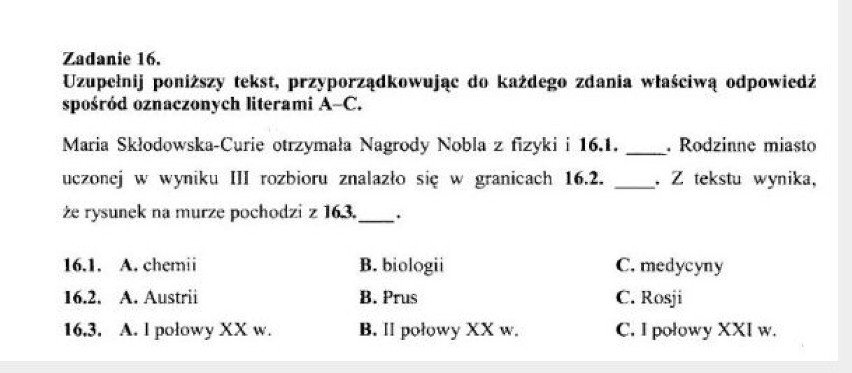 24 kwietnia część humanistyczna (język polski) egzaminu ...