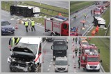 Wypadek na autostradzie A1 koło Włocławka. Zderzenie trzech samochodów, dziecko w szpitalu [zdjęcia, wideo]