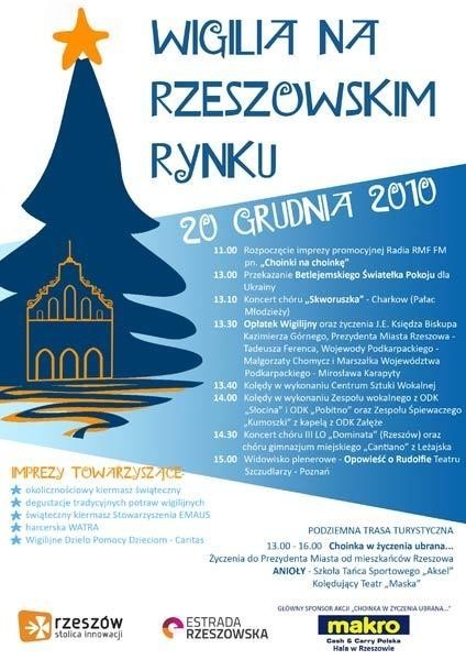 Wigilijne spotkanie 2010 - Rynek w Rzeszowie