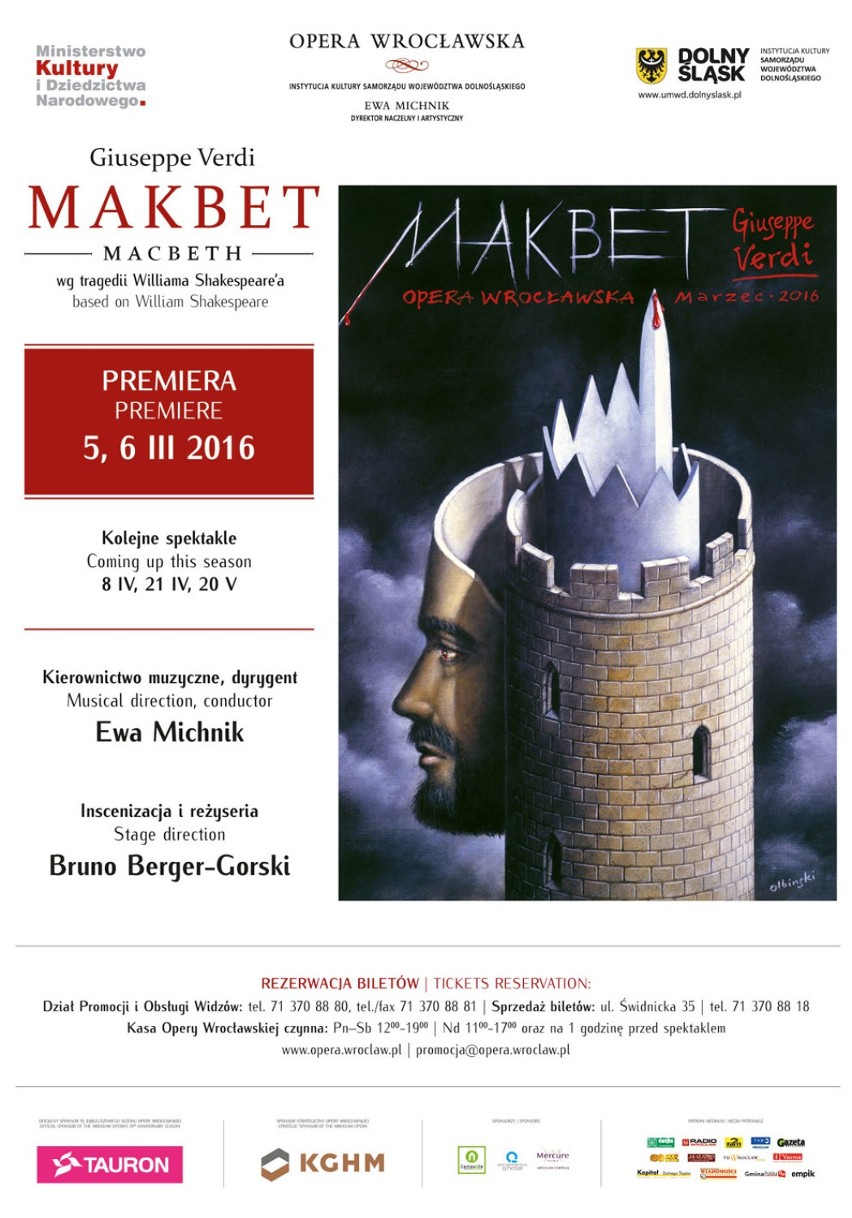 "Makbet" w Operze Wrocławskiej. Premiera w marcu