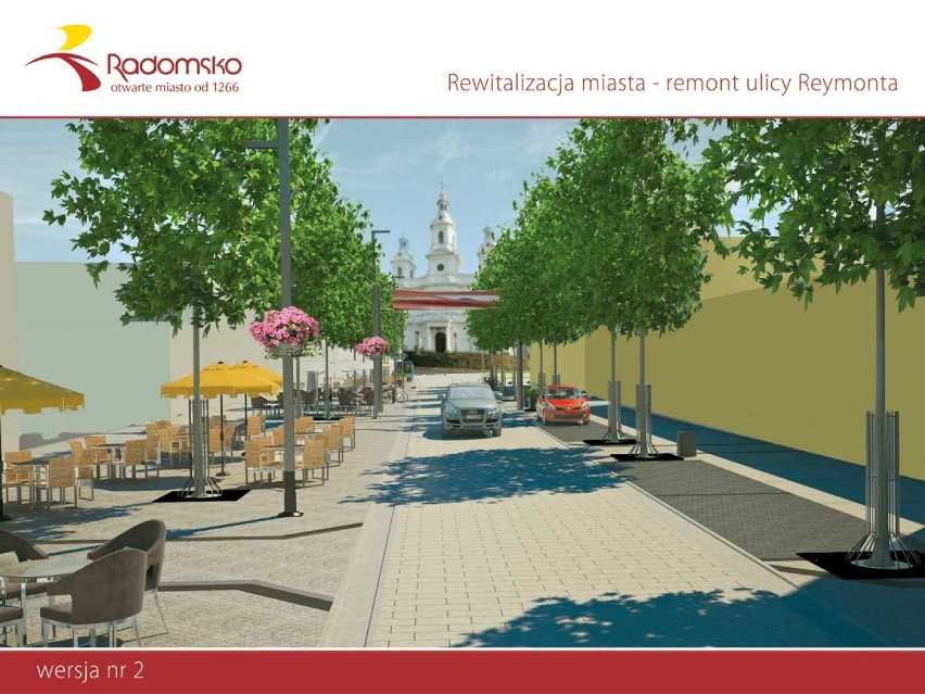 Jak będzie wyglądała ulica Reymonta w Radomsku po rewitalizacji? [WIZUALIZACJE]