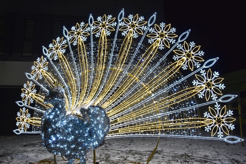 Iluminacje bożonarodzeniowe 2021 w Barcinie.