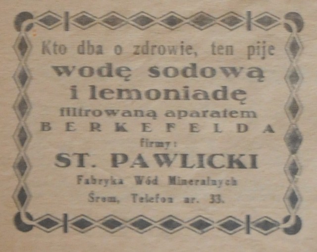 Stare reklamy prasowe z piśmie ze Śremu z 1936 roku