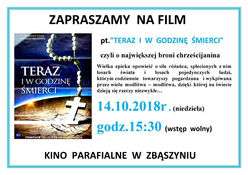 Kino Parafialne w domu katolickim, zaprasza na film "Odnaleźć przeznaczenie"