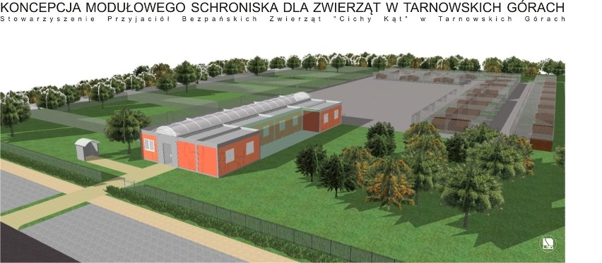 Wizualizacja nowego azylu "Cichy Kąt" w Tarnowskich Górach