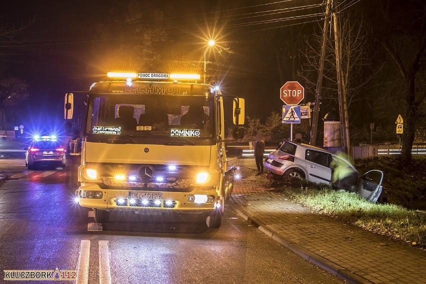 Wypadek przy ul. Strzeleckiej w Kluczborku.