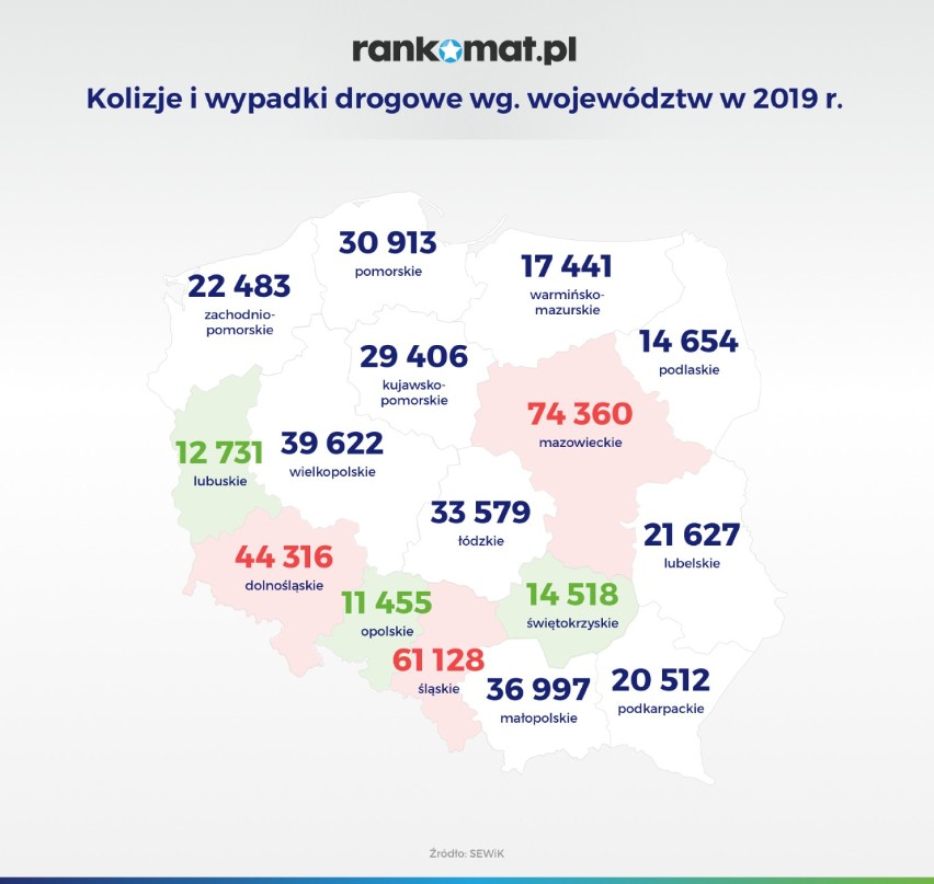 Lista najmniej kolizyjnych i wypadkowych miast. Które miejsce zajęła Świdnica?