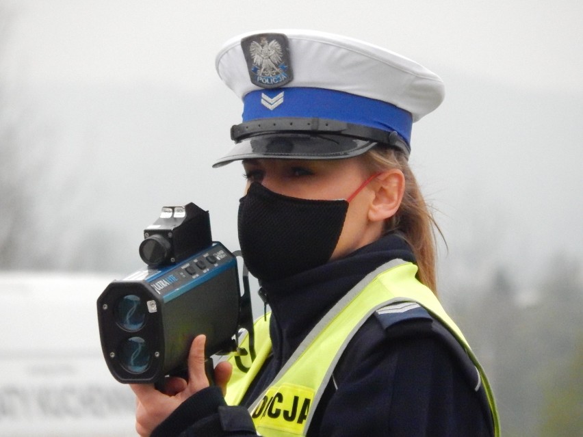 Olkusz. Policyjna akcja pomiaru prędkości na drodze krajowej 94