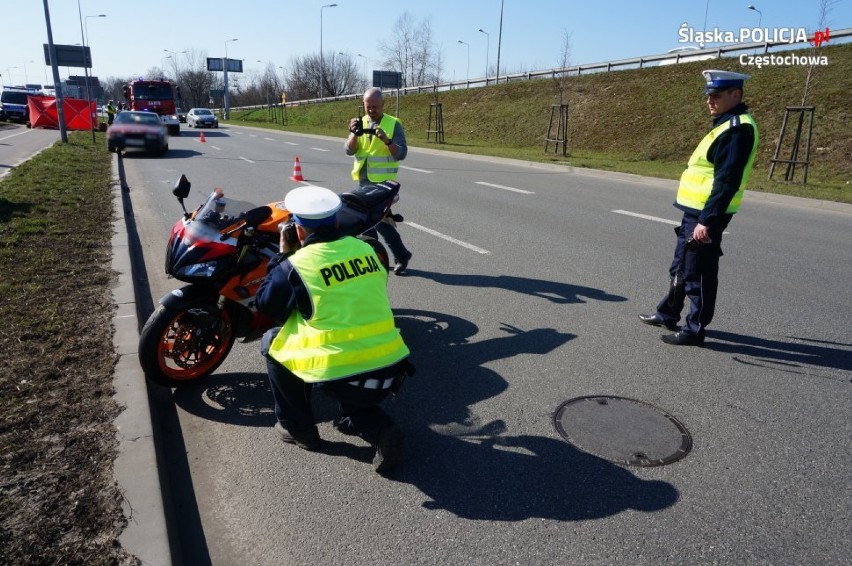 Tragiczny wypadek motocyklisty na Jana Pawła w Częstochowie