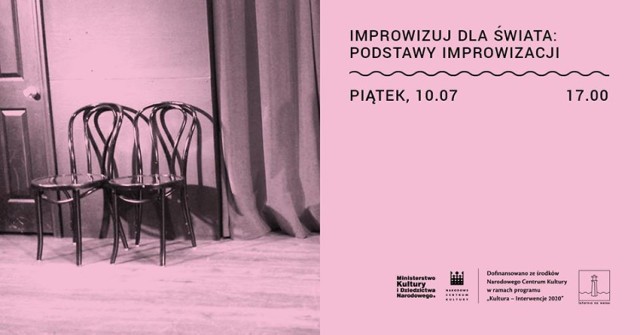 Latarnia na Wenei zaprasza na podstawy improwizacji teatralnej, prowadzone przez Aleksandra Markowska, które odbędą się 10 lipca o godz. 17.00. WSTĘP WOLNY! 
OBOWIĄZUJĄ ZAPISY: latarnia.weneja@gmail.com

Warsztat przeznaczony jest dla wszystkich dorosłych, którzy marzą o tym by czasem znowu poczuć się beztrosko się jak dzieci. Będziemy przy pomocy prostych ćwiczeń i zabaw odkrywać swoją moc kreacji, humoru i obecności. Te podstawy pomogą nam także przyjrzeć się swojemu wewnętrznemu krytykowi i control freakowi, a niektóre z ćwiczeń to zupełnie nowe spojrzenie na medytację w ruchu. Gwarantowane dużo śmiechu i satysfakcjonująca praca obu półkul mózgowych. Jedyne co potrzeba do uczestnictwa, to ukończone 18 lat i ciekawość siebie i świata. Potrzebny jest także wygodny ubiór i buty. 

Aleksandra Anna Markowska improwizatorka, wokalistka, instruktorka improwizacji teatralnej. Absolwentka IO Chicago i PSM II st. im. F.Chopina na wydziale wokalnym. Założycielka i improwizatorka Musicalu Improwizowanego w Klubie Komediowym, improwizatorka w grupach Hofesinka, Hurt Luster. Gra także improwizowane bajki. Od 2016 instruktorka w Szkole Impro. Współzałożycielka sceny Resort Komedii. Regularnie występuje w Warszawie, na festiwalach w Polsce (Kraków, Gdańsk, Zielona Góra, Bydgoszcz, Wrocław) i za granicą (Nowy Jork, Chicago, Kopenhaga). Od 2017 roku prowadzi szkolenia dla firm w zakresie kreatywność, współpraca, integracja, empatia.

Warsztaty odbywają się w ramach projektu LATOŚ NA WENEI! dofinansowanego ze środków Narodowe Centrum Kultury w ramach programu "Kultura - Interwencje 2020"