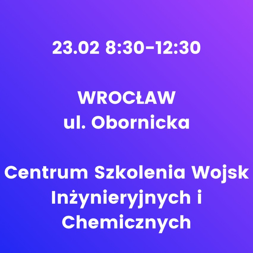 Dolny Śląsk. Gdzie można oddać krew? Oto harmonogram akcji wyjazdowych w marcu! (23.2)