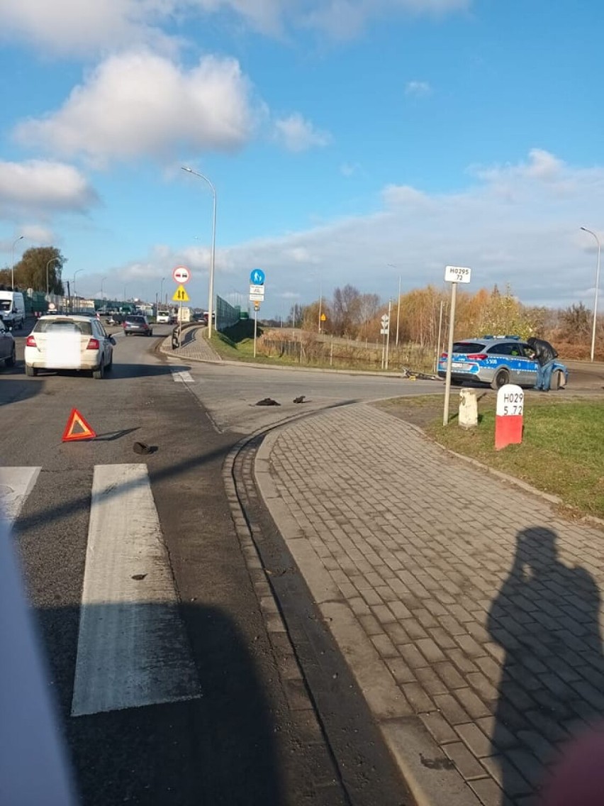 Wypadek w Sandomierzu. Rowerzysta zmarł w szpitalu