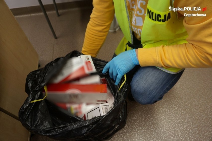 Częstochowscy policjanci przejęli nielegalny alkohol i tytoń