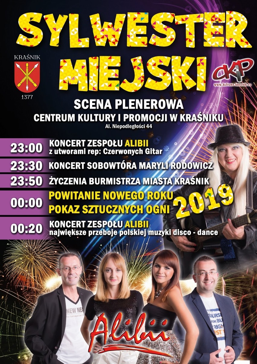Sylwester miejski w Kraśniku. Mieszkańcy powitają Nowy Rok w rytmach największych przebojów polskiej muzyki disco - dance