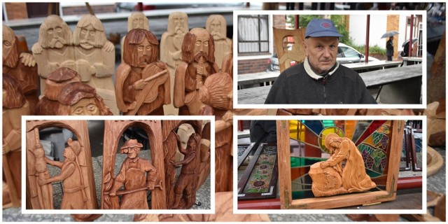 Jan Żukowski tworzy rzeźby z drewna i witraże