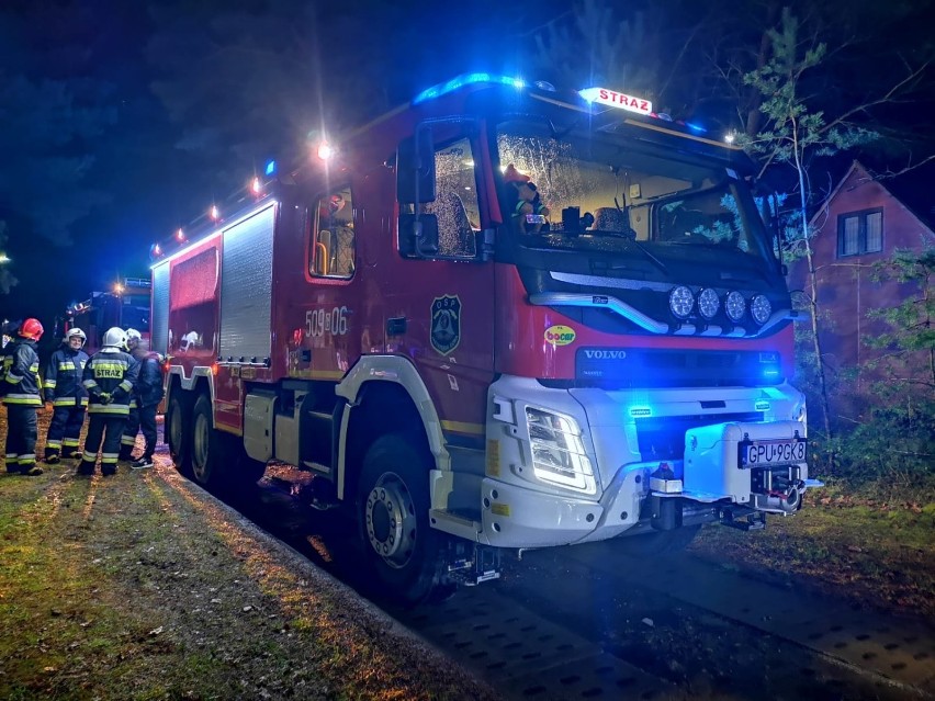 Pożar domku letniskowego na ul.Rysia w Rozewiu 03.01.2020