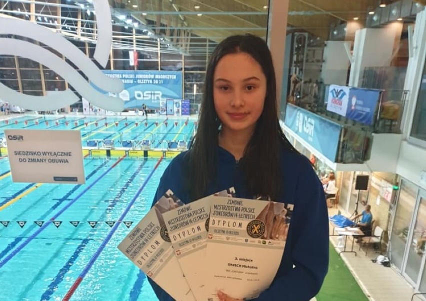 Michalina Grzech z brązowym medalem Mistrzostw Polski w pływaniu