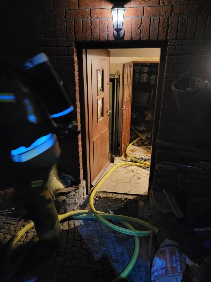 Pożar kotłowni w budynku przy Raciborskiego w Kaliszu
