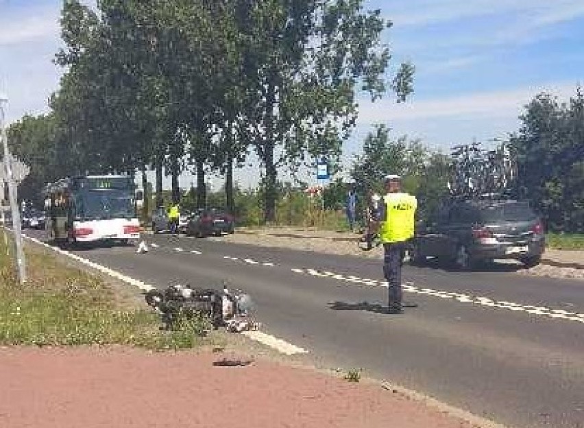 Wypadek na Łódzkiej w Piotrkowie. Audi zderzyło się z...