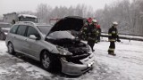 Wypadek na autostradzie A4 w Zabrzu. Ogromne utrudnienia. Zderzyło się 6 samochodów i ciężarówka