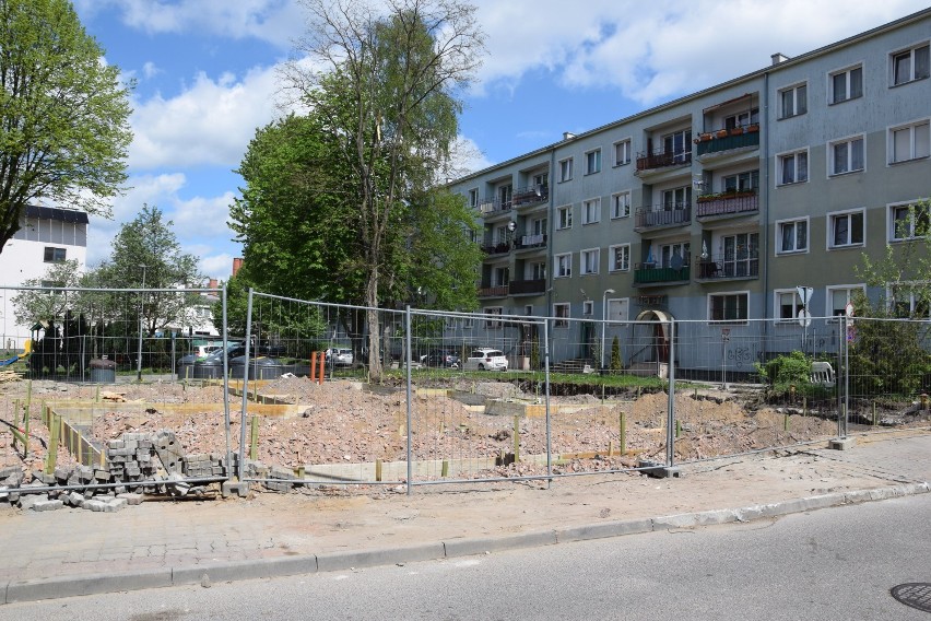Plac budowy przy ulicy Rzemieślniczej w Szczecinku