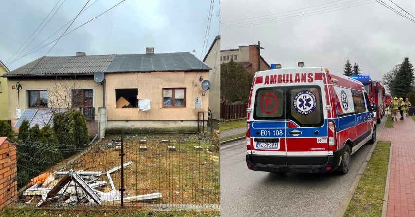 Wybuch gazu w Chorzenicach w gm. Sulmierzyce. Jedna osoba została ranna