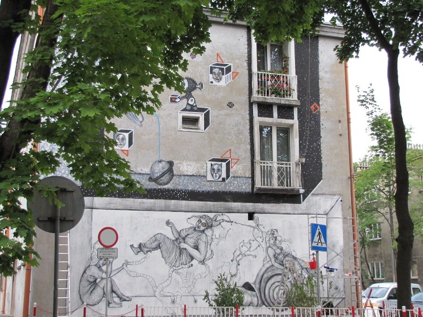 Drugi mural w Dąbrowie Górniczej już prawie gotowy [ZDJĘCIA]