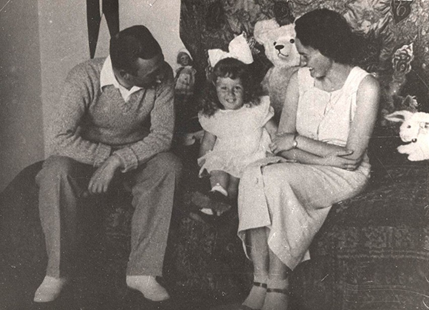Z żoną i córką w Hrubieszowie - 1935 r.