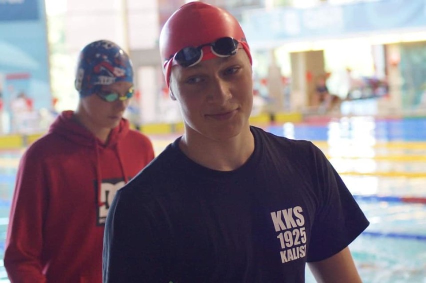 Debiutant Łukasz Szymański popłynął w finale B Letnich Mistrzostwa Polski juniorów 14-letnich w pływaniu ZDJĘCIA