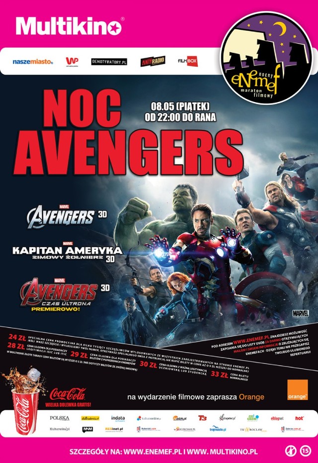 ENEMEF: Noc Avengers w Łodzi. Wygraj bilety do kina Silver Screen | Łódź  Nasze Miasto