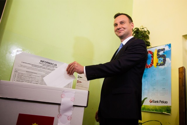 Andrzej Duda głosował w Krakowie.