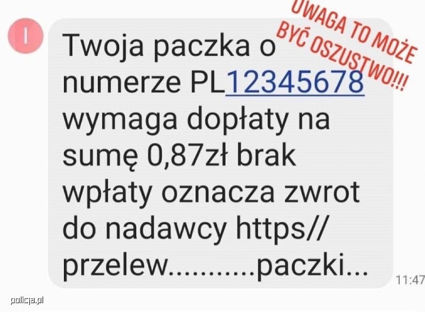 Nigdy nie klikajmy w link z wiadomości SMS.