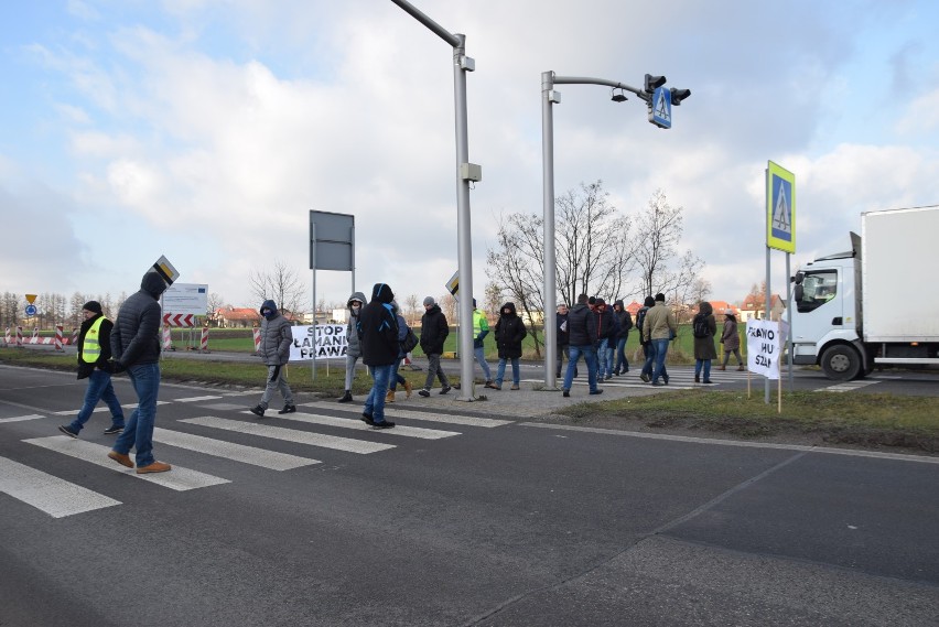 Protest Solidarności na Turyńskiej w Tychach