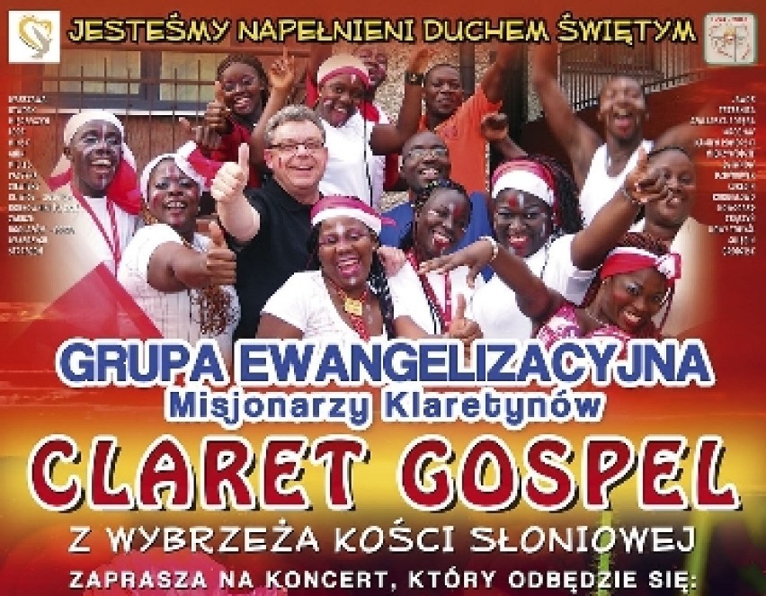 Grupa ewangelizacyjna Claret Gospel Misjonarzy Klaretynów z Wybrzeża Kości Słoniowej zaprasza na koncerty w Zbąszyniu