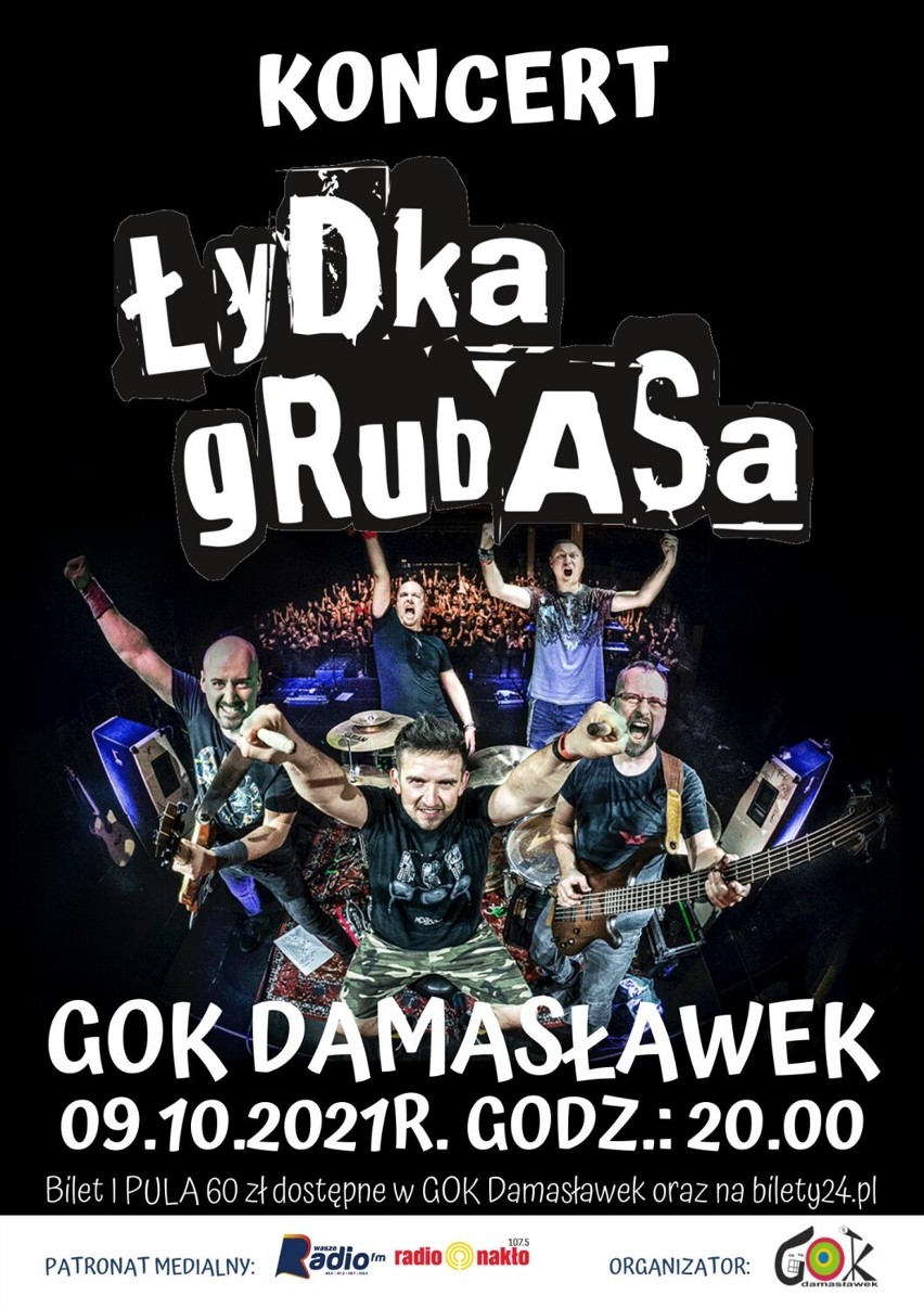 Sobota 9 października o godz. 20. w GOK Damasławek....