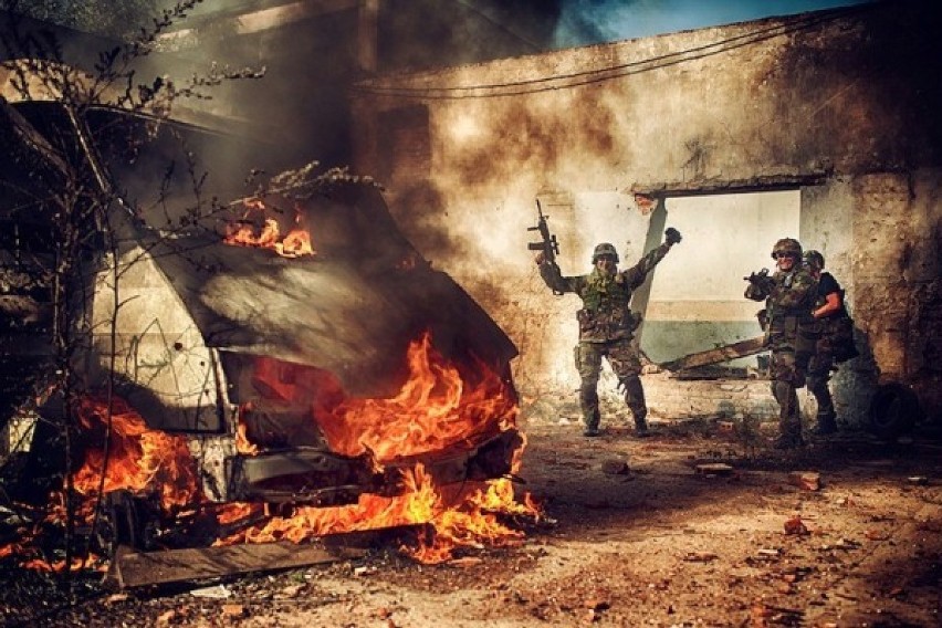 Na podłódzkim poligonie paintballowym kręcono film promocyjny do gry Battlefield 4.