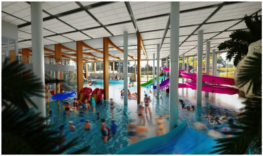 Termy Łódź - wizualizacja kompleksu basenów