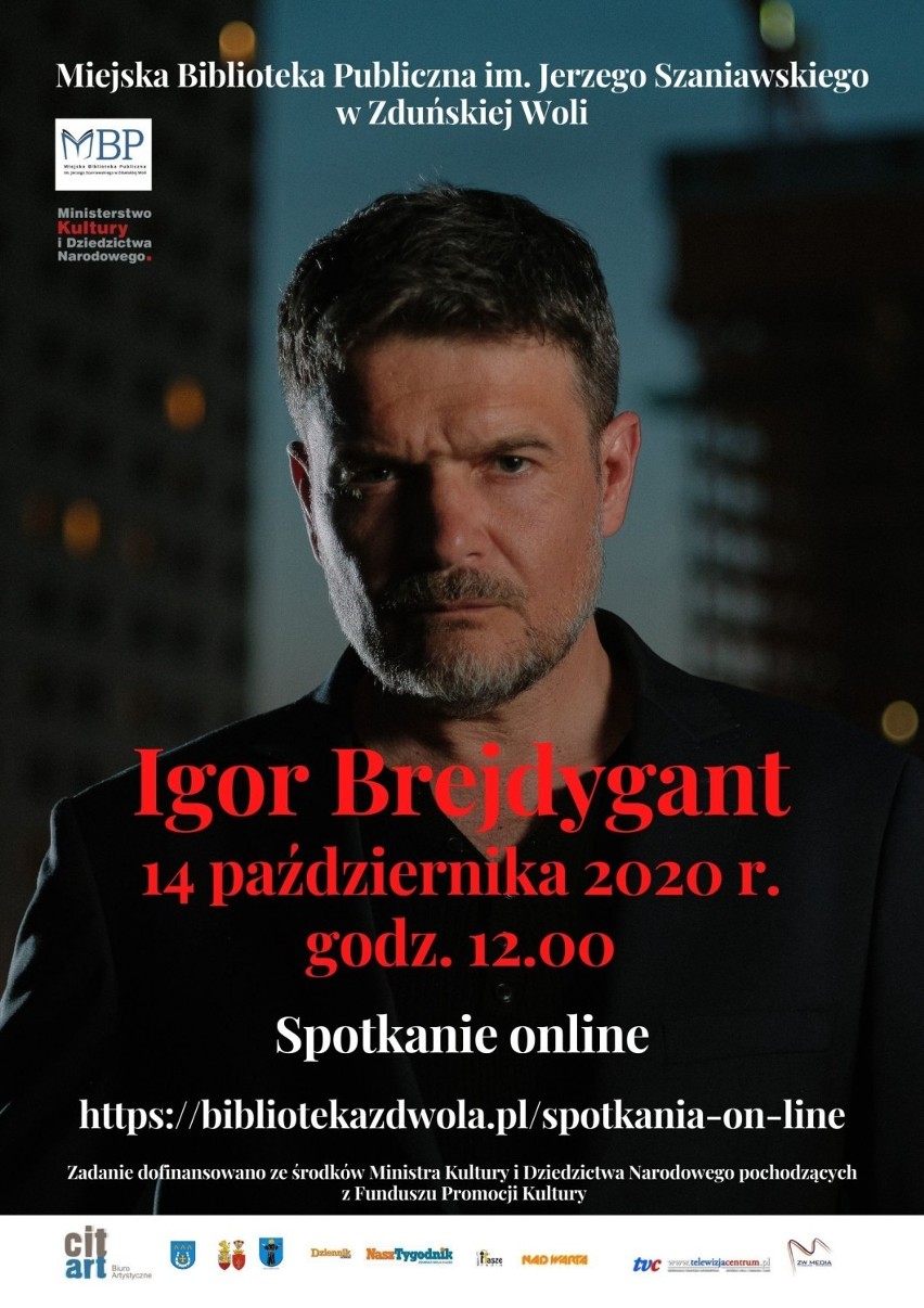 Spotkanie z Igorem Brejdygantem w bibliotece w Zduńskiej Woli on-line ZDJĘCIA