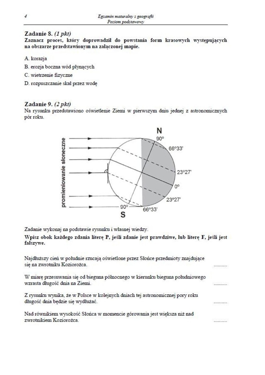 Matura 2014. Geografia - podstawa, arkusz