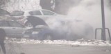 Pożar samochodu osobowego w centrum Olsztyna